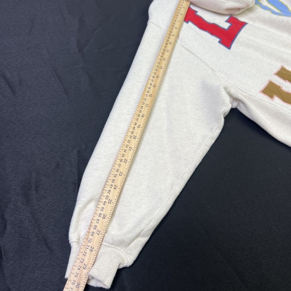 Aerie LOVE Patch Oversized Hoodie Sweatshirt Cream Heathered Size S - Picture 7 of 8